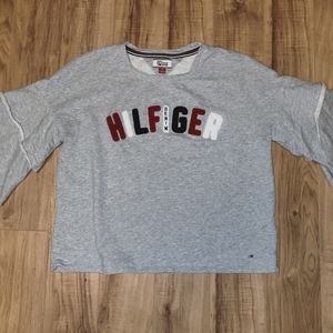 Womens Medium Tommy Hilfiger Long Sleeve Crop Top